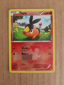 Pokemon Tepig 15/114 League Crosshatch Promo NM-Mint See Pictures - Image 1