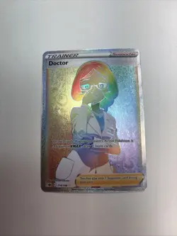 Pokemon Chilling Reign Doctor 214/198 Rainbow Secret Rare Holo Card Nm - Image 1