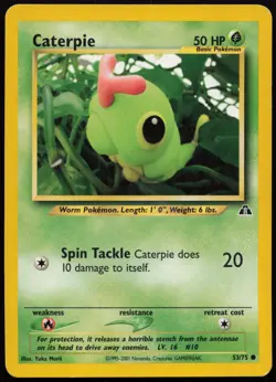 Caterpie #53 Neo Discovery Pokemon Card - Image 1
