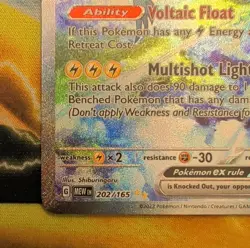 Pokemon Zapdos ex 202/165 Scarlet & Violet 151 Ultra Rare Full Art Holo 200 HP - Image 5