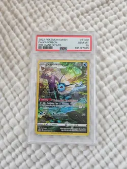 Vaporeon #TG02/TG30 - 2022 Pokemon SWSH Brilliant Stars Trainer Gallery - PSA 10 - Image 1