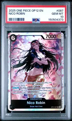 2025 ONE PIECE OP12-LEGACY OF THE MASTER #087 NICO ROBIN SR PSA 10 - Image 1