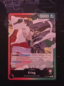 **Bandai One Piece CCG Krieg OP15-001 Leader Adventure on Kami's Island ** - Image 1