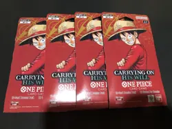 One Piece 4x OP13 Carrying On His Will Sleeve Booster Pack - Factory Sealed - Image 1