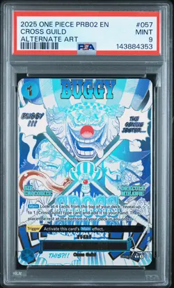 2025 One Piece - The Best - Vol.2 EN #057 Cross Guild Alternate Art PSA 9 - Image 1
