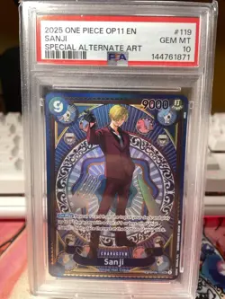 One Piece Sanji (SP) (OP06-119) A Fist of Divine Speed OP11 PSA 10 - Image 2