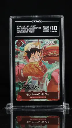 2024 ONE PIECE JPN PROMOS MOS BURGER #080 MONKEY D. LUFFY TAG 10 - Image 1