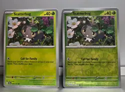 Scatterbug 005/191 Regular & Reverse Holo, 2 Cards, Surging Sparks Pokemon TCG - Image 1