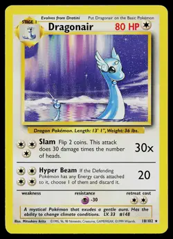 Pokemon Card - Dragonair Base Set 18/102 Rare - Image 1