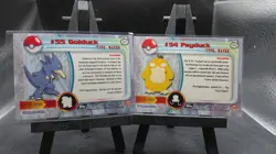 Psyduck #54 Golduck #55 BLUE LOGO - SERIES 1 - TOPPS Pokemon CARD - LP Set Water - Image 2