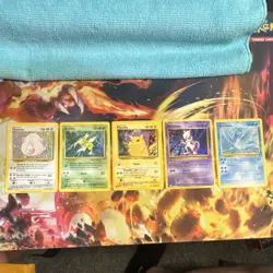 Pokemon Holo Chansey, Scyther, Pikachu, Mewtwo Articuno 5 Card Lot PTCG Classic - Image 1