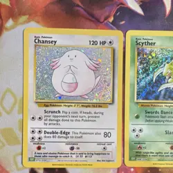 Pokemon Holo Chansey, Scyther, Pikachu, Mewtwo Articuno 5 Card Lot PTCG Classic - Image 2