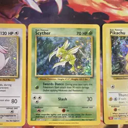 Pokemon Holo Chansey, Scyther, Pikachu, Mewtwo Articuno 5 Card Lot PTCG Classic - Image 3