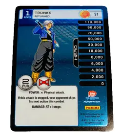 Dragon Ball Z DBZ Card TCG Panini High Hi Tech Personality S1 Trunks Returned - Image 1