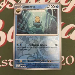 Omanyte SV: Scarlet & Violet 151 138/165 Reverse Holo NM Pack Fresh Single Card - Image 1