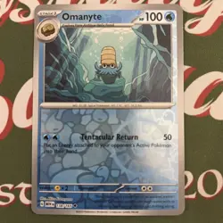 Omanyte SV: Scarlet & Violet 151 138/165 Reverse Holo NM Pack Fresh Single Card - Image 2