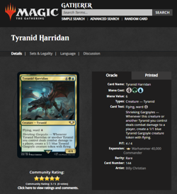 MTG Magic the Gathering Warhammer 40000 40k Surge Foil #144 Tyranid Harridan - Image 3