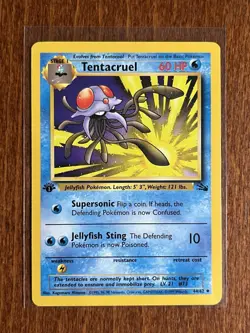 [NM] 1999 Pokemon Fossil Tentacruel 1st Edition #44/62 Uncommon - Image 1