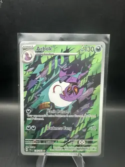 Pokemon TCG Arbok 176/162 Temporal Forces Holo Illustration Rare NM - Image 1