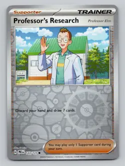 Reverse Holo Professor's Research 123/131 Common Prismatic Evolutions Pokemon - Image 1