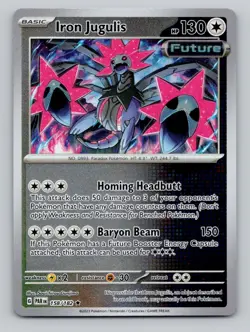 Reverse Holo Iron Jugulis 158/182 Rare Paradox Rift Pokemon - Image 1
