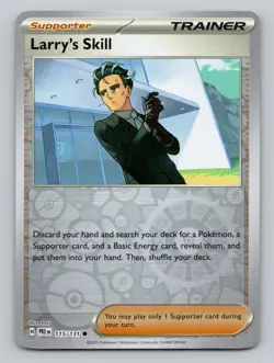 Reverse Holo Larry's Skill 115/131 Common Prismatic Evolutions Pokemon - Image 1