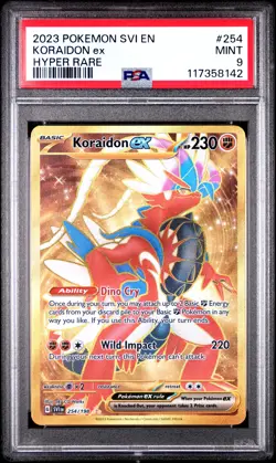 2023 Pokemon Svi EN-Scarlet & Violet Koraidon EX Hyper Rare PSA 9 #254 - Image 1