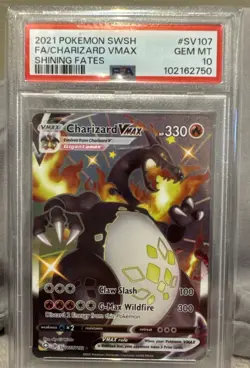 2021 Pokemon Swsh FA/Charizard VMax Shining Fates #SV107 PSA 10 GEM MT - Image 1