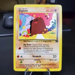 Pokemon TCG: Diglett 52/82 Team Rocket Unlimited Common WOTC - NM - Image 1