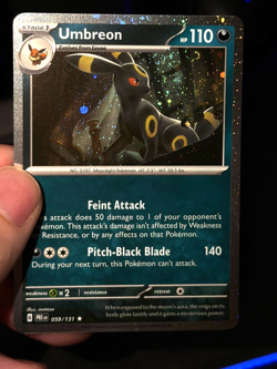 Fart Swirl 🌀 Umbreon 59/131 Cosmos Holo Bleed Error Rare Pokemon TCG ✨ - Image 1
