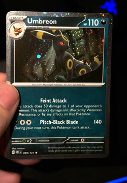 Fart Swirl 🌀 Umbreon 59/131 Cosmos Holo Bleed Error Rare Pokemon TCG ✨ - Image 3