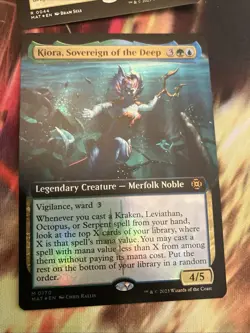 *foil extended art KIORA SOVEREIGN OF THE DEEP 170 March Machine Aftermath MTG - Image 1