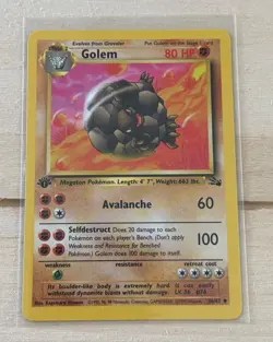 Pokemon Fossil: Golem 36/62, 1st Edition, NM_MT - Image 1