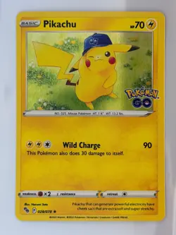 Pikachu Holo Rare Holofoil Pokemon GO 028/078 NM - Image 1