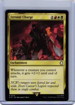 NM Fervent Charge, MTG, Fallout, Magic the Gathering, 215 - Image 1