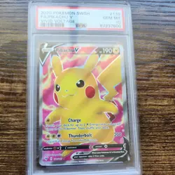 PSA 10 Pikachu V 170/185 Vivid Voltage Pokemon TCG - Image 1