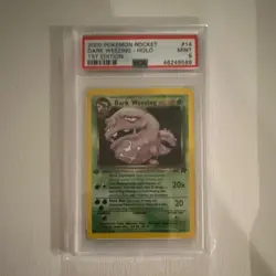 Pokemon Dark Weezing 14/82 Team Rocket Holo 1st Edition PSA 9 Graded 60 HP - Image 1
