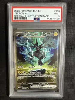 Pokemon Zekrom EX SIR Black Bolt 166/086 PSA 9 MINT - Image 1