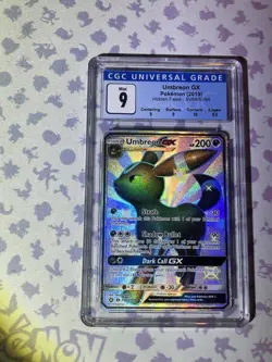 Pokemon Umbreon GX SV69/SV94 Hidden Fates Shiny Vault CGC 9 Shiny Holo Rare. - Image 1