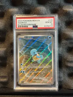 2023 Pokemon MEW EN Squirtle #170 Illustration Rare PSA 10 Pokemon 151 - Image 1