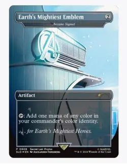 MTG SECRET LAIR X Marvel's Earth's Mightiest Emblem RAINBOW FOIL EDITION 🔥 - Image 2