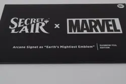 MTG SECRET LAIR X Marvel's Earth's Mightiest Emblem RAINBOW FOIL EDITION 🔥 - Image 3