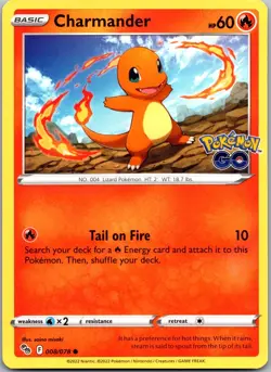 Charmander 008/078 - Pokemon GO Pokemon NM - Image 1