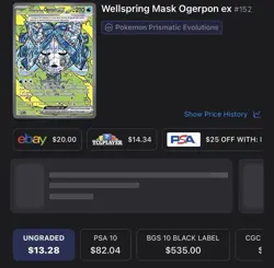 Pokemon Wellspring Mask Ogerpon EX 152/131 Prismatic Evolutions Holo Special - Image 4