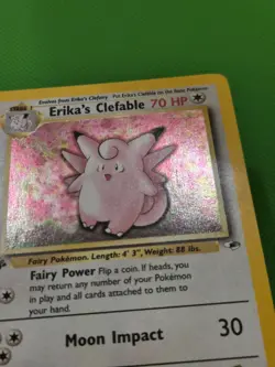 Pokemon TCG Erika's Clefable 003/132 Gym Heroes Holo 1st Edition NM - Image 3