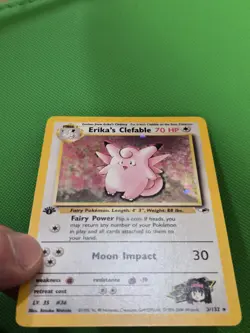 Pokemon TCG Erika's Clefable 003/132 Gym Heroes Holo 1st Edition NM - Image 4