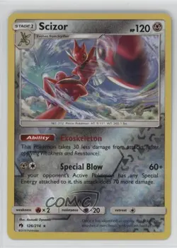 Scizor Reverse Foil Pokemon Sun & Moon Lost Thunder #126 - Image 1