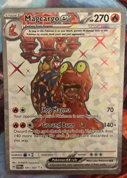 🔥Pokemon TCG Magcargo ex 191/167 Sv06: Twilight Masquerade Ultra Rare Holo NM🔥 - Image 1
