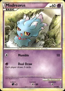 Pokemon Misdreavus Call of Legends 65/95 Light Play LP+ or Better - Image 1