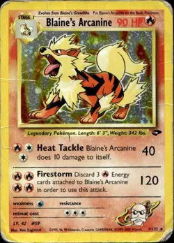 Pokemon Blaine's Arcanine Gym Challenge 1/132 DMG HP - Image 1